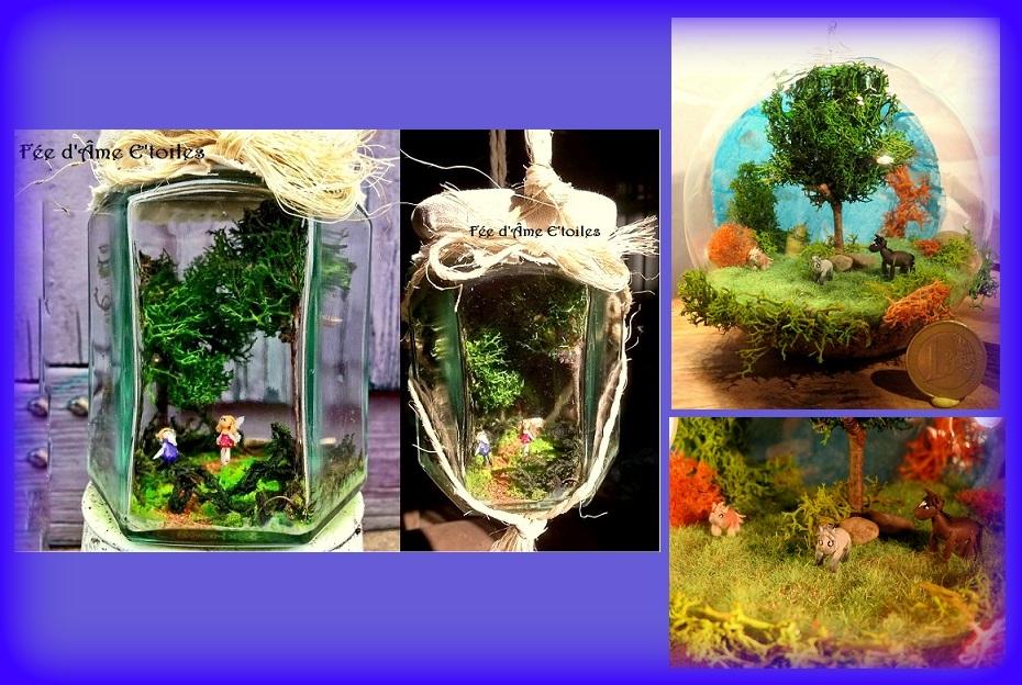 Dioramas, mise en scène de personnages miniatures = sur devis