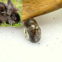 Lapin angora (poils coupés) charm 15 mm
